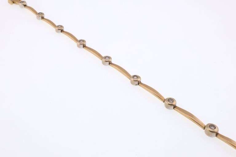 14k Gold Modern Style 0.50 ct Diamond Bracelet 9.9g