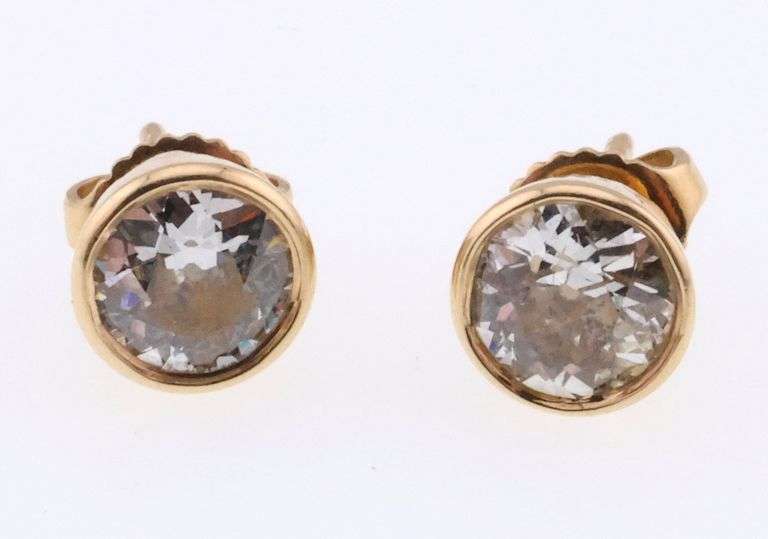 14k Gold 1.50 ct Diamond Post Earrings 1.9g