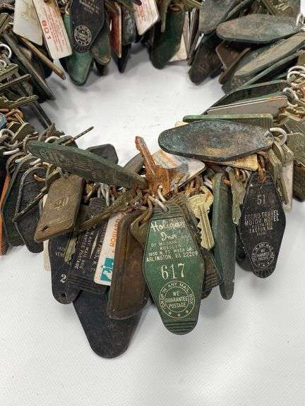 Rack Full of Vintage Hotel Room Keys-Dirty & Soiled - Dixon's Auction ...