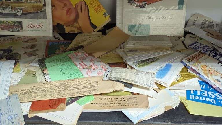 Lot of Vintage Paper Ephemera & Advertising Items - Dixon's Auction at ...