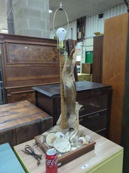 MCM Beachcombing Themed Lamp, Some Loose Pieces