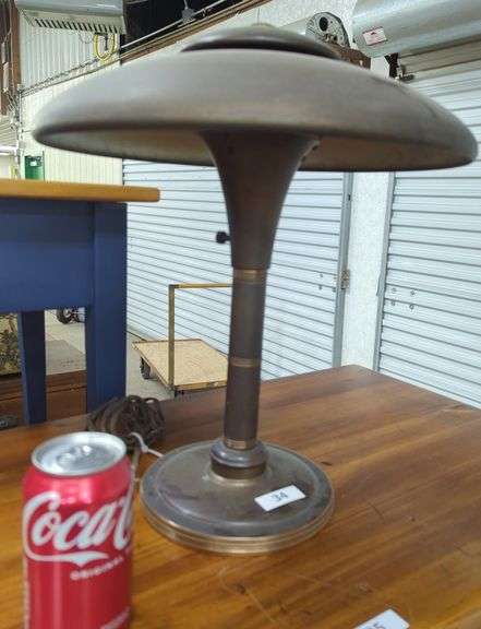 Art Deco Metal Table Lamp, Needs Re-Wired