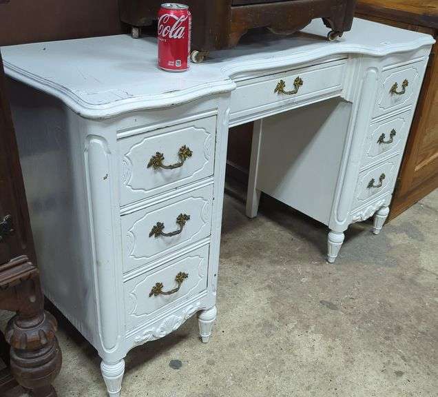 French Provincial Style Kneehole Desk, Damage to Top