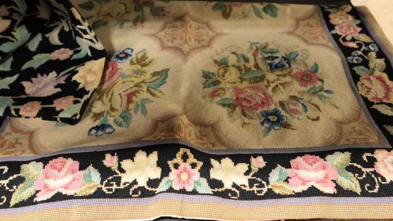 (2) Embroidered Rugs - Dixon's Auction at Crumpton