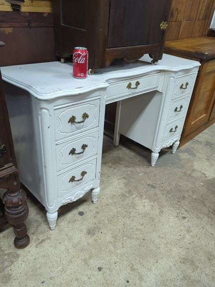 French Provincial Style Kneehole Desk, Damage to Top