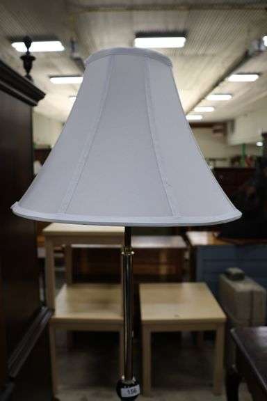 Art Deco Figural Satyr Onyx Stem Chrome Floor Lamp