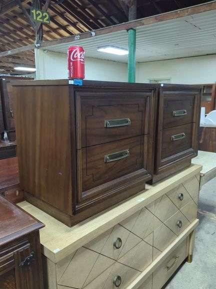 Dixie MCM Walnut Nightstands