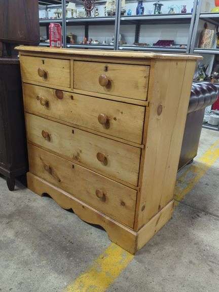 Antique English Waxed Pine Chest