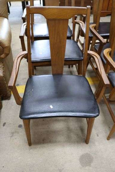 (6) MCM Walnut Armchairs, Wear and Tear