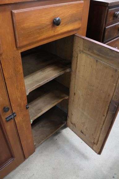 Antique Poplar Jam Cupboard, Missing Backsplash