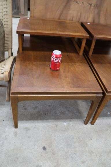 Pair Lane MCM Walnut End Tables