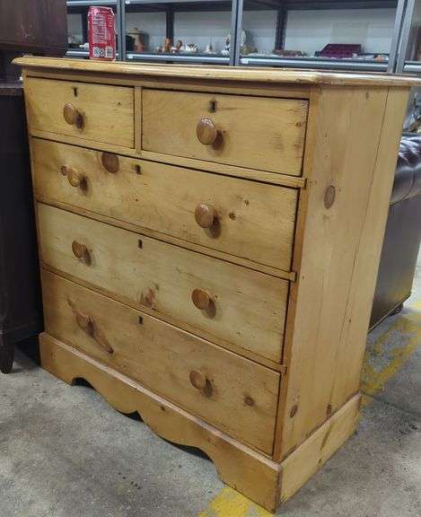 Antique English Waxed Pine Chest