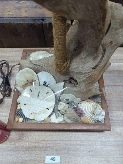 MCM Beachcombing Themed Lamp, Some Loose Pieces