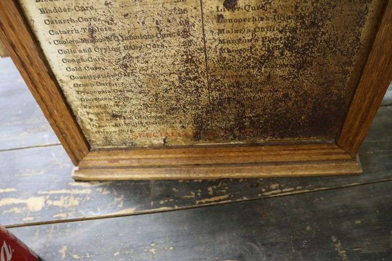 Antique Munyon's Homeopathic Remedies Advertising Cabinet