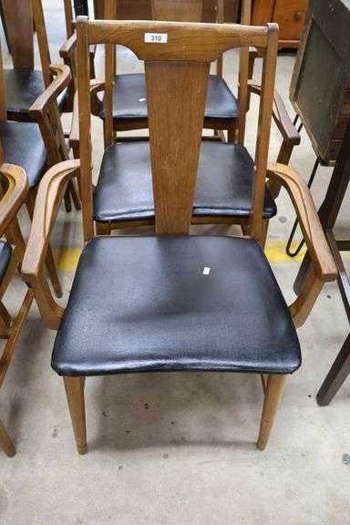 (6) MCM Walnut Armchairs, Wear and Tear