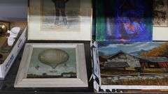 Lot of Framed Prints, Paintings, Brass Candlestick Etc.