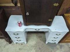 French Provincial Style Kneehole Desk, Damage to Top