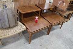 Pair Lane MCM Walnut End Tables