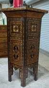 Antique Ethnographic Inlaid Tabouret Table