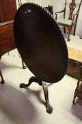 Colonial Revival Carved Mahogany Tea Table, As-Is