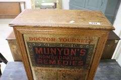 Antique Munyon's Homeopathic Remedies Advertising Cabinet