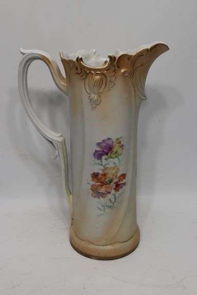 Antique R.S. Prussia Porcelain Portrait Pitcher - Dixon's Auction at ...