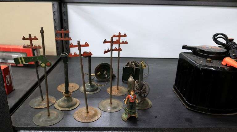 Lot of Vintage Model Railroad Transformer, Lamp Posts & Telegraph Poles ...