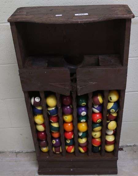 Antique Billiards Balls Rack - Dixon's Auction at Crumpton