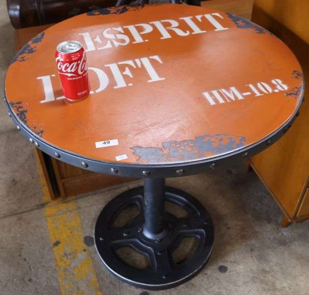 Modern Industrial Style Metal Bistro Table