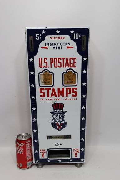 Vintage US Postage Stamps Vending Machine - Dixon's Auction at Crumpton