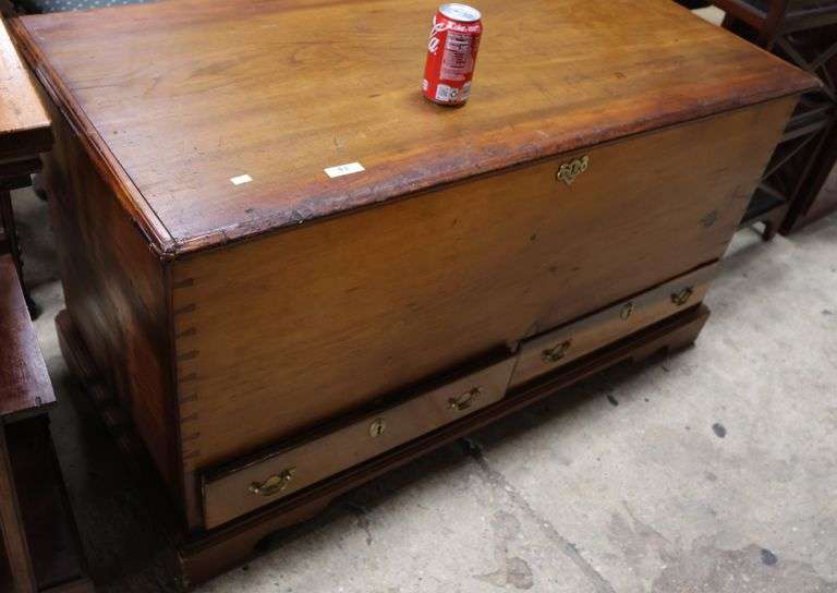 Antique Pennsylvania Softwood Dower Chest