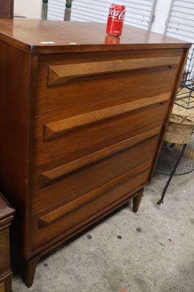 MCM Walnut Dresser, Veneer Chips