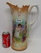 Antique R.S. Prussia Porcelain Portrait Pitcher - Dixon's Auction at ...