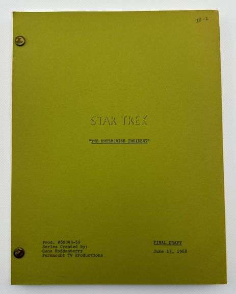 Star Trek: TOS Original Series Script "The Enterprise Incident"