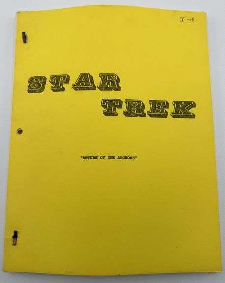 Star Trek: TOS Original Series Script "Return Of The Archons"