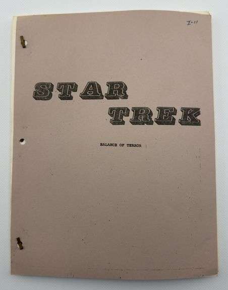 Star Trek: TOS Original Series Script "Balance Of Terror"