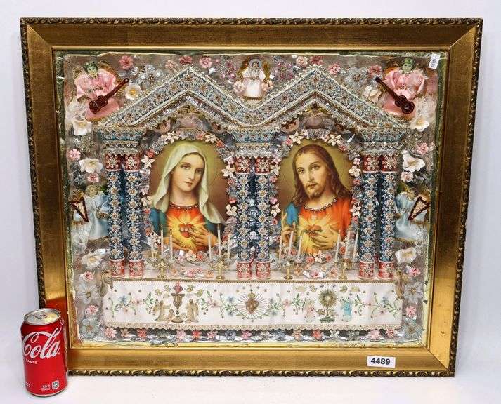 Vintage Shadow Box Religious Display - Dixon's Auction at Crumpton