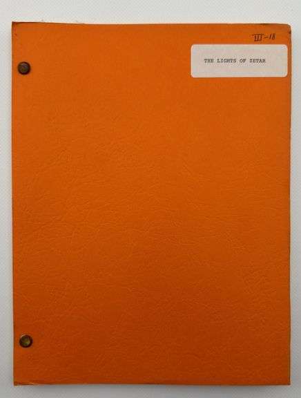 Star Trek: TOS Original Series Script "The Lights Of Zetar"