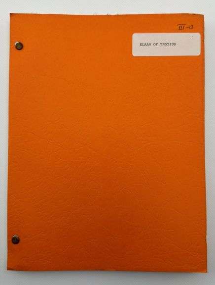 Star Trek: TOS Original Series Script "Elaan Of Troyius"