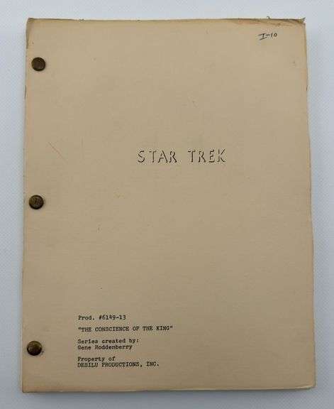 Star Trek: TOS Original Series Script "The Conscience Of The King"