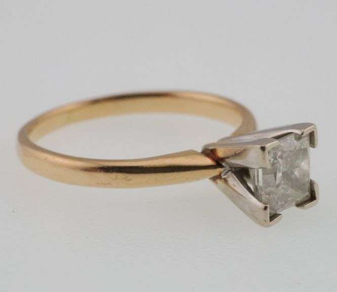 14k Gold 0.80 ct Diamond Solitaire Ring 2.6g