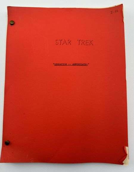 Star Trek: TOS Original Series Script "Operation--Annihilate" - Dixon's ...