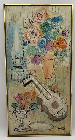 Charles Cobelle (CT/France, 1902-1998) Acrylic Still Life Painting