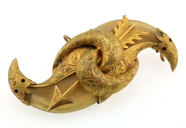 14k Gold Vintage Ornate Design Claw Pin/Pendant 13.4g Total Weight