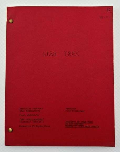 Star Trek: TOS Original Series Script "The Cloud Minders"