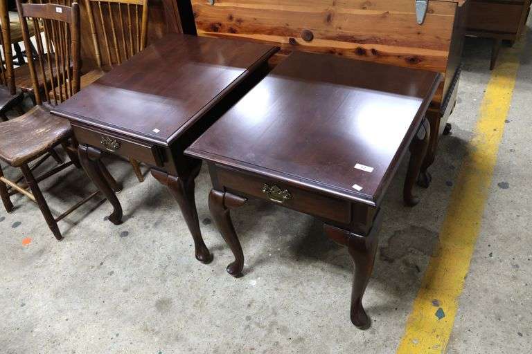 Pair Kincaid Cherry End Tables