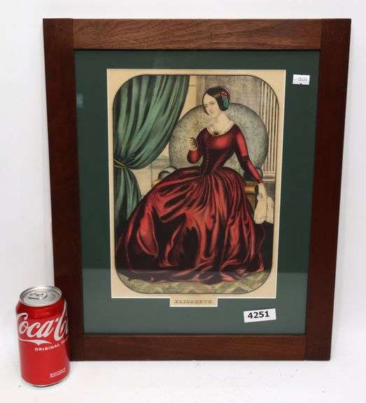 Antique Kellogg & Cornstock Elizabeth Lithograph - Dixon's Auction at ...