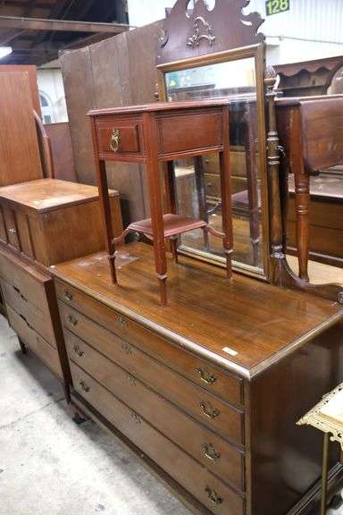 Rockford Illinois Cabinet Mahogany Chest with Mirror