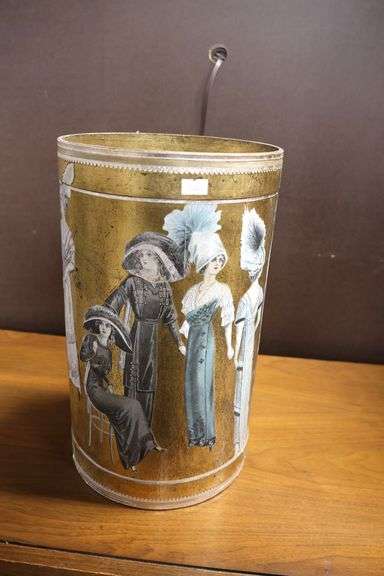 Fornasetti Style MCM Waste Bin