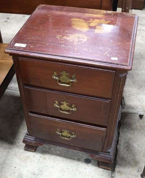Vintage Cherry Nightstand, Finish Wear